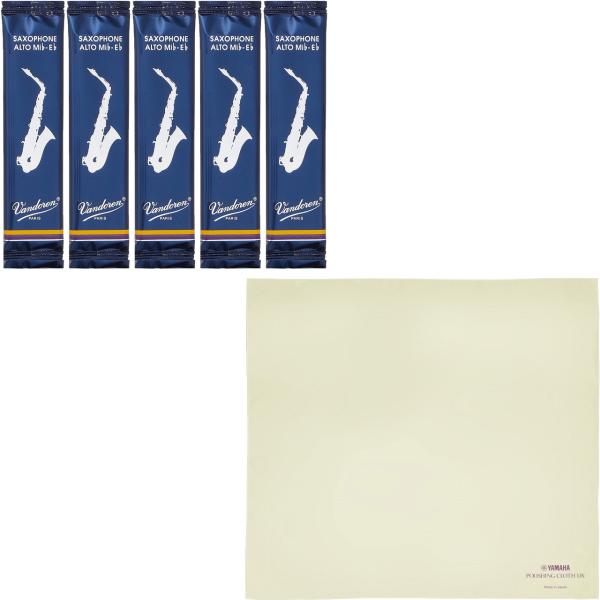 vandoren バンドーレン バラ5枚 SR213 箱なし アルトサックス リード トラディショナル 3番 ポリシングクロス PCDXM3 alto sax traditional reed 3.0　北海道 沖縄 離島不可