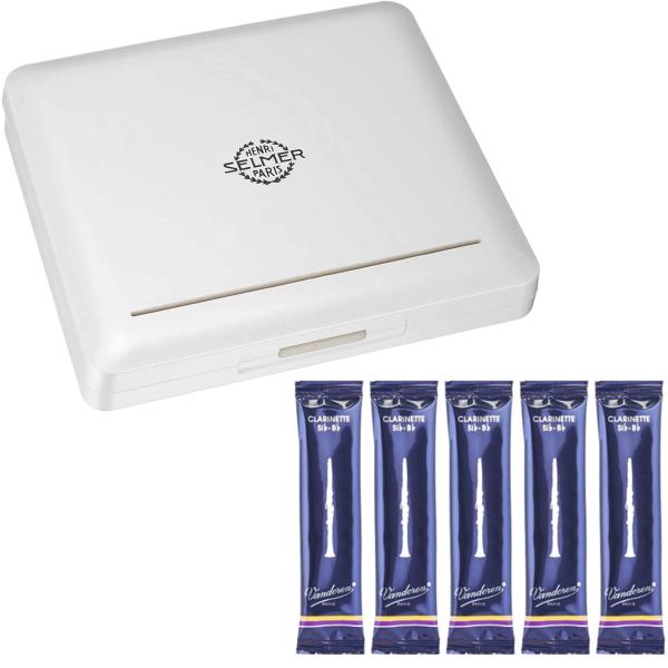 アウトレット B♭ クラリネット リードケース パールホワイト 12枚用 収納 プラスチック clarinet reed case vandorenリード セット A　北海道 沖縄 離島不可