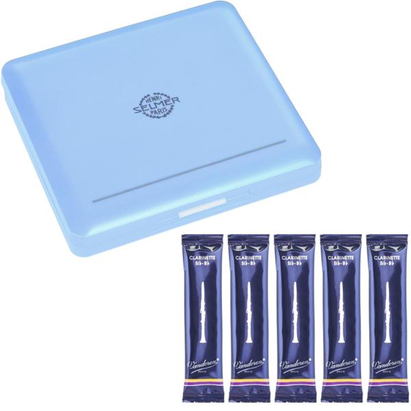  B♭ クラリネット リードケース パステルブルー 12枚用 収納 プラスチック clarinet reed case vandorenリード セット A　北海道 沖縄 離島不可