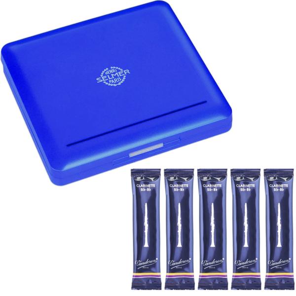  B♭ クラリネット リードケース オーシャンブルー 12枚用 収納 プラスチック clarinet reed case vandorenリード セット A　北海道 沖縄 離島不可