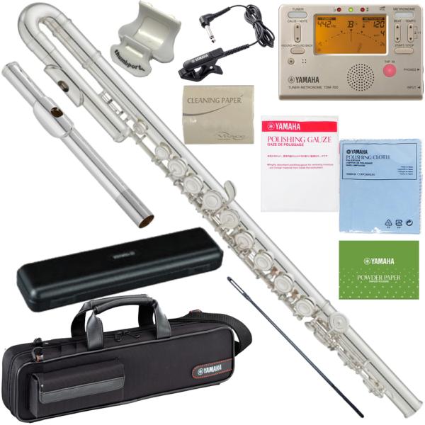 YAMAHA ヤマハ 5年保証サービス対象 YFL-212U フルート 子ども用 U字管 ストレート付き 銀メッキ 管楽器 セットI　以下は対応不可 北海道 沖縄 離島 代引き