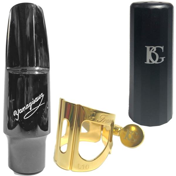 YANAGISAWA ヤナギサワ #5 アルトサックス エボナイト ラバー マウスピース 日本製 管楽器 Alto saxophone mouthpieces BGリガチャー セット B　北海道 沖縄 離島不可
