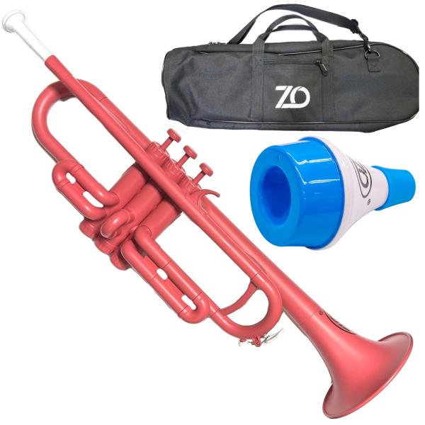 ZO ゼットオー トランペット TP-14 ピンク アウトレット プラスチック 管楽器 B♭ trumpet Pink ミュート セット D　以下対応不可 北海道 沖縄 離島
