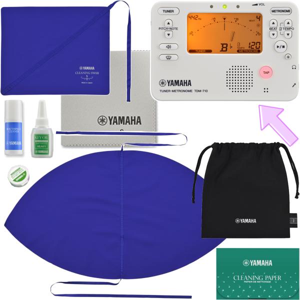 YAMAHA ヤマハ KOSSAX6 サックス お手入れセット チューナーメトロノーム TDM-710IV アイボリー セットZ　以下は対応不可 北海道 沖縄 離島 代引き 同梱