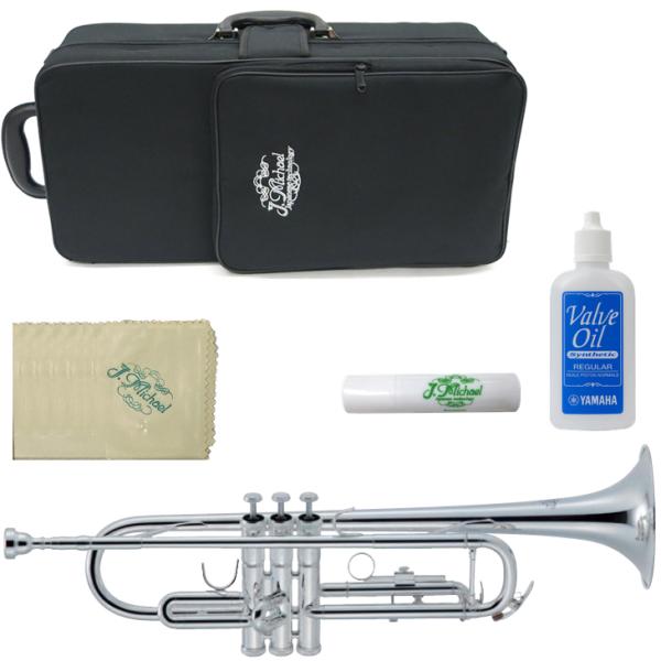 J Michael Jマイケル 3年保証サポート TR-430S トランペット アウトレット 銀メッキ 管楽器 B♭ Trumpet セット S　北海道不可 沖縄不可 離島不可 代引き不可 同梱不可