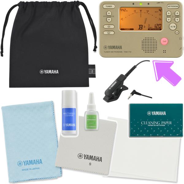 YAMAHA ヤマハ KOSFL6 フルート お手入れセット TDM-710GLM チューナーメトロノーム マイク セット 管楽器 お掃除　以下対応不可 北海道 沖縄 離島 代引き