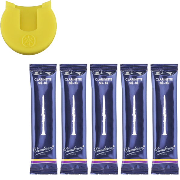 vandoren バンドーレン バラ 5枚 CR1025 箱なし B♭ クラリネット 2.5 リード トラディショナル 2-1/2 サムレストクッション TRCYL3 セット　北海道 沖縄 離島不可