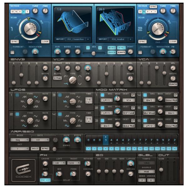 WAVES ウェイブス Codex Wavetable Synth プラグインエフェクト DAW DTM