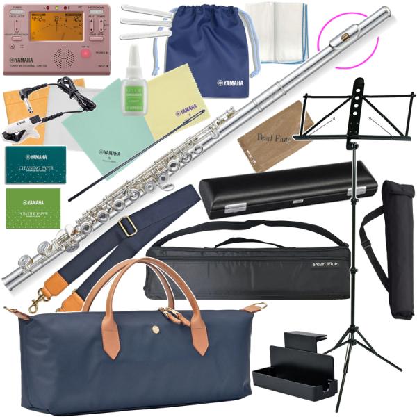 Pearl Flute パールフルート PF-665RE リングキイ フルート 頭部管 銀製 Eメカニズム オフセット Quantz lute PF665RE セットO　北海道 沖縄 離島不可