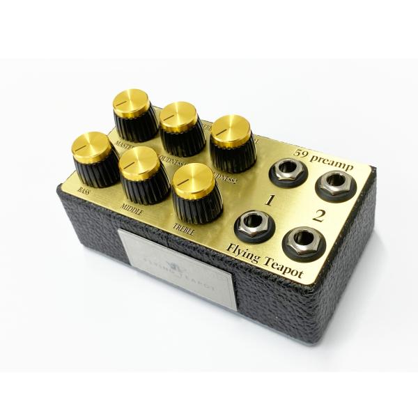flying teapot 59 Preamp Black エフェクター プリアンプ 歪み 国産 ハンドメイド 軽音 ライブ パッチケーブルプレゼント