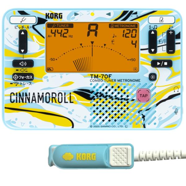 KORG コルグ TM-70C SCN 数量限定 シナモロール チューナーメトロノーム チューナーマイクセット シナモン　以下対応不可 北海道 沖縄 離島 代引き