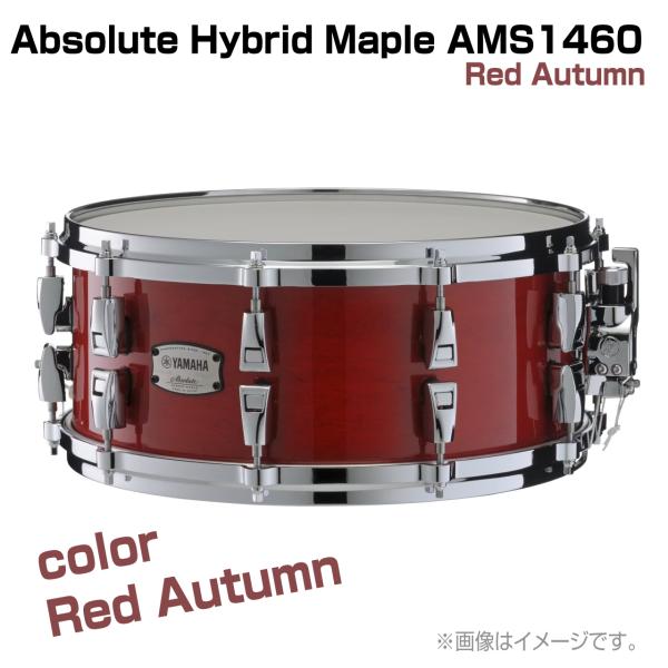 YAMAHA ヤマハ AMS1460 Red Autumn Absolute Hybrid Maple ドラム スネア 木胴 メイプル アブソリュート