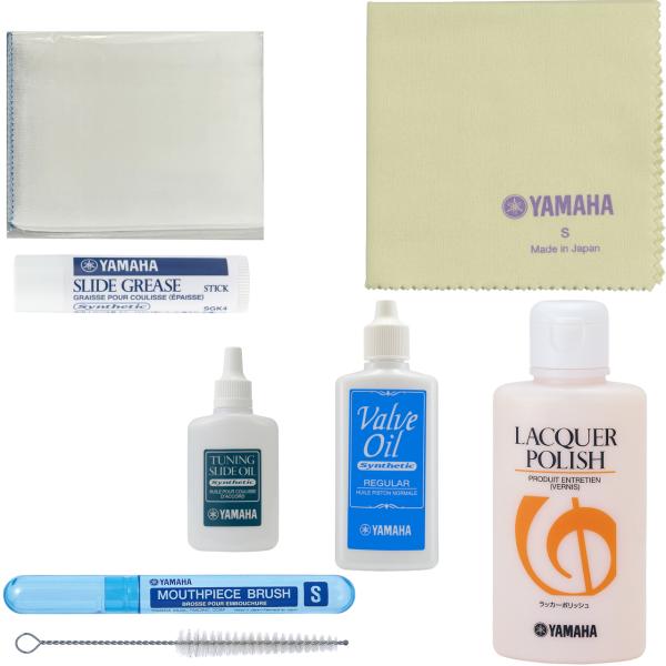 YAMAHA ヤマハ ラッカー ゴールド トランペット お手入れセット チューニングスライドオイル TSO3 バルブオイル グリス 管楽器 セットD　北海道 沖縄 離島不可