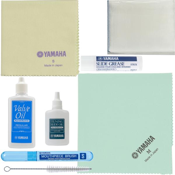 YAMAHA ヤマハ 銀メッキ トランペット お手入れセット チューニングスライドオイル TSO3 バルブオイル グリス シルバークロス セットA　北海道 沖縄 離島不可