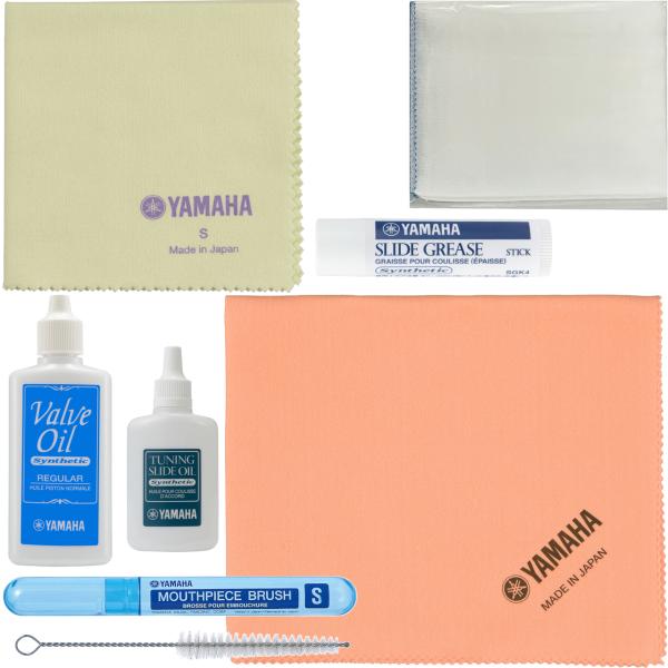 YAMAHA ヤマハ ラッカー ゴールド トランペット お手入れセット チューニングスライドオイル TSO3 バルブオイル グリス ラッカークロス セットA　北海道 沖縄 離島不可