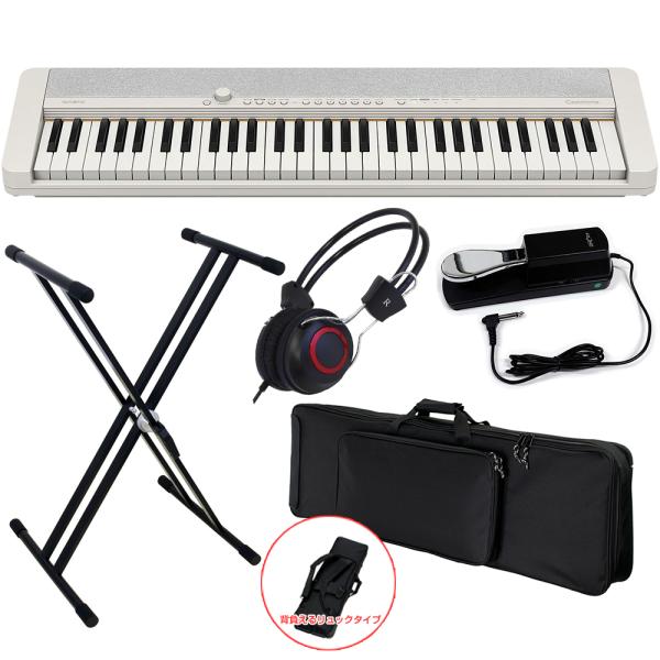 CASIO カシオ CT-S1 WE ライブセット ポータブルキーボード カシオトーン ホワイト