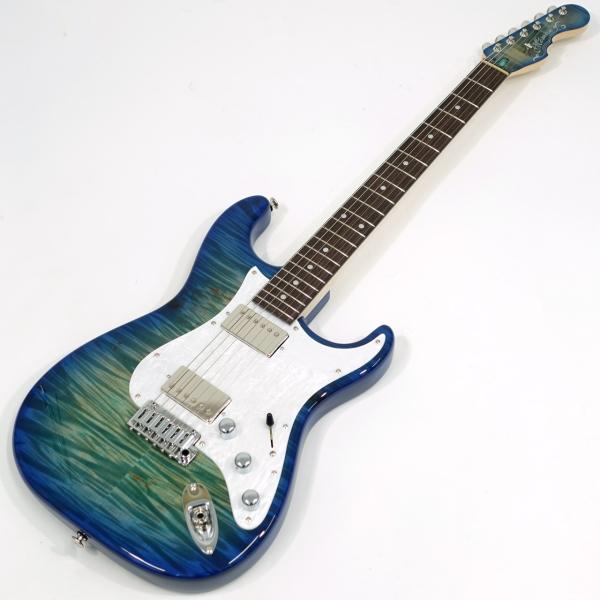 momose モモセ MC1-HH FT Flame Tochi / R Blue-Burst  国産  現地選定木材 サウンドメッセ オーダー・ギター 20364