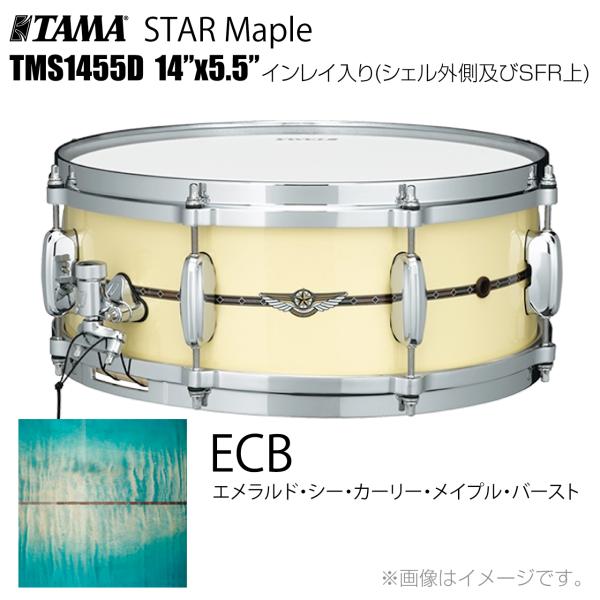 TAMA タマ STAR Maple TMS1455D ECB インレイ入り（シェル外側とSFR） ドラム スネア