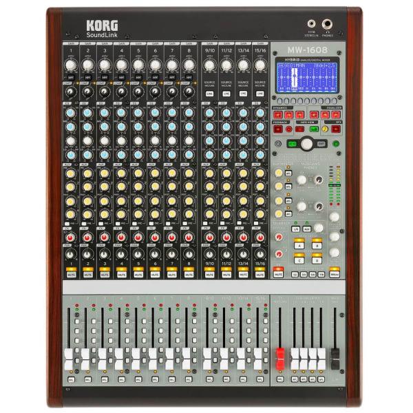 KORG コルグ MW-1608 ◆ ハイブリッド/アナログミニコンソール ウッドパネル 16ch