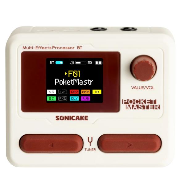 Sonicake ソニケーキ Pocket Master ホワイト エフェクター ポケットマスター 小型 練習 自宅 軽音 QME-10WH