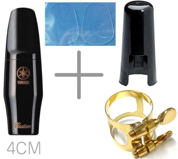 YAMAHA ヤマハ AS-4CM アルトサックス マウスピース カスタム 4CM ラバー alto saxophone hard rubber mouthpieces リガチャー セットH　北海道 沖縄 離島不可