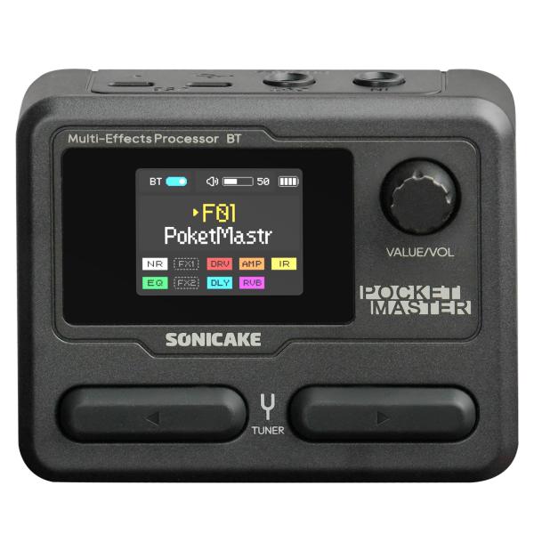 Sonicake ソニケーキ Pocket Master ブラック エフェクター ポケットマスター 小型 練習 自宅 軽音 QME-10BK