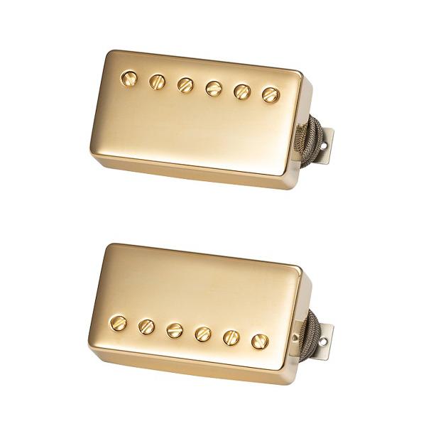 Gibson ギブソン Custombucker Matched Set, Double Black, True Historic Gold Covers