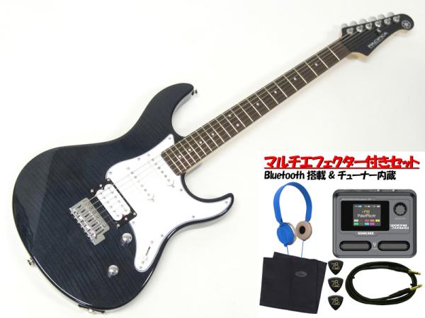 YAMAHA ヤマハ PACIFICA212VFM TBL + Sonicake Pocket Master QME-10 初心者セット 