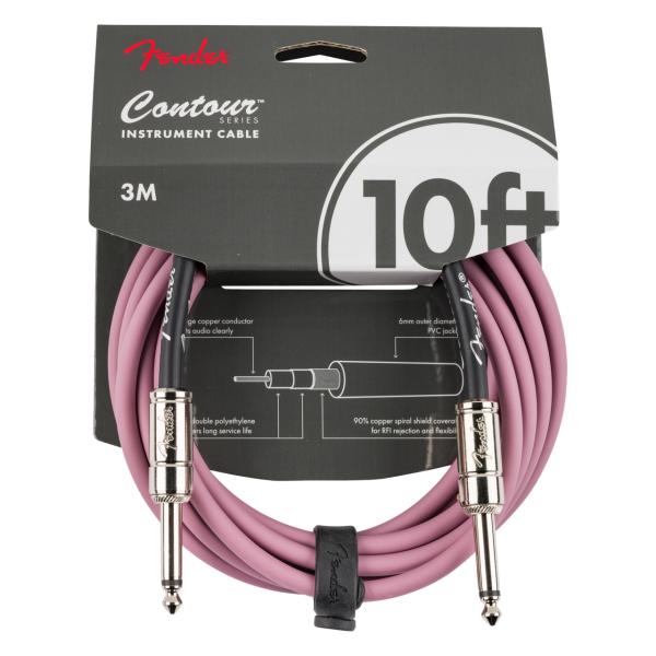 Fender フェンダー Contour Series Instrument Cables  Burgundy Mist 10ft 約3m  ケーブル シールド ギター ベース 
