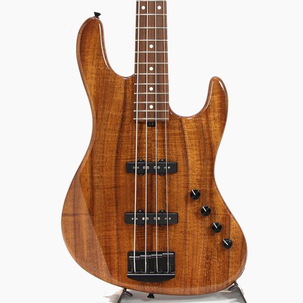 Kikuchi Guitars Custom 4st J Bass / Flame Koa Top / Natural