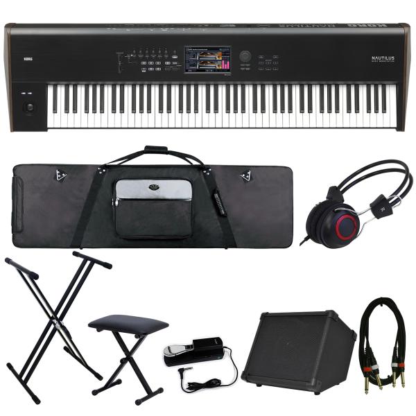 KORG コルグ ［長期滞留在庫処分］ NAUTILUS-88 ライブセット アンプ付き ワークステーションシンセサイザー