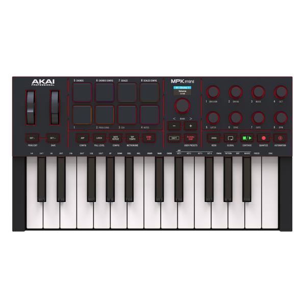 AKAI professional アカイ プロフェッショナル MPK Mini IV Black MIDI キーボード コントローラー 25鍵盤 DTM DAW ブラック