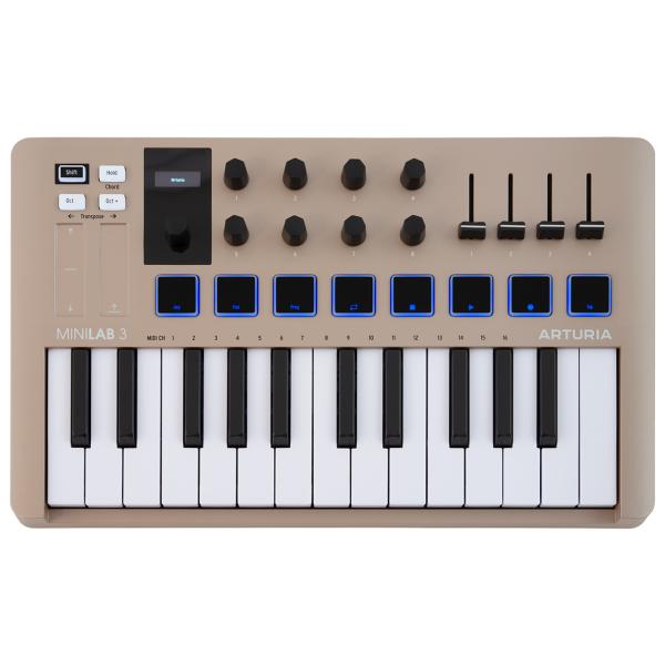 Arturia アートリア MINILAB 3 CHAMPAGNE MIDI コントローラー 25鍵盤 DTM DAW シャンパン