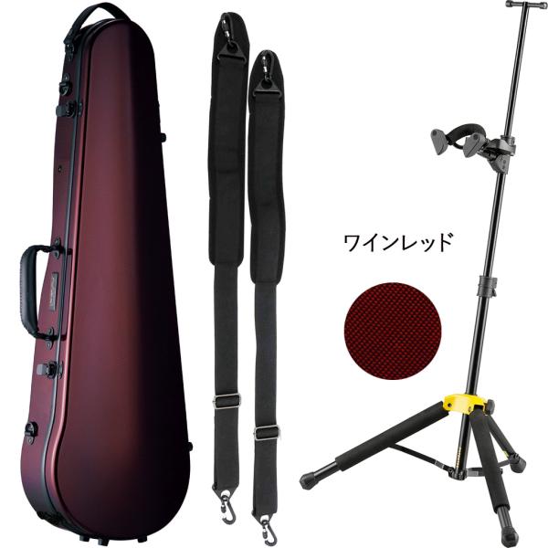 Carbon Mac カーボンマック CFV-2 スリム WRD ワインレッド バイオリン ケース リュック 4/4 ハードケース violin case DS571BB セットY　北海道 沖縄 離島 代引き 同梱不可