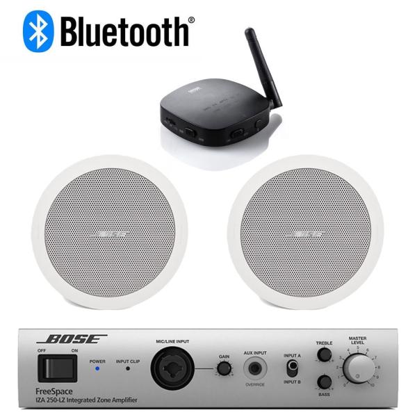 BOSE ボーズ FS2CW 1ペア ( 2台 ) 天井埋込 BGM Bluetooth受信機セット( IZA250-LZ v2)