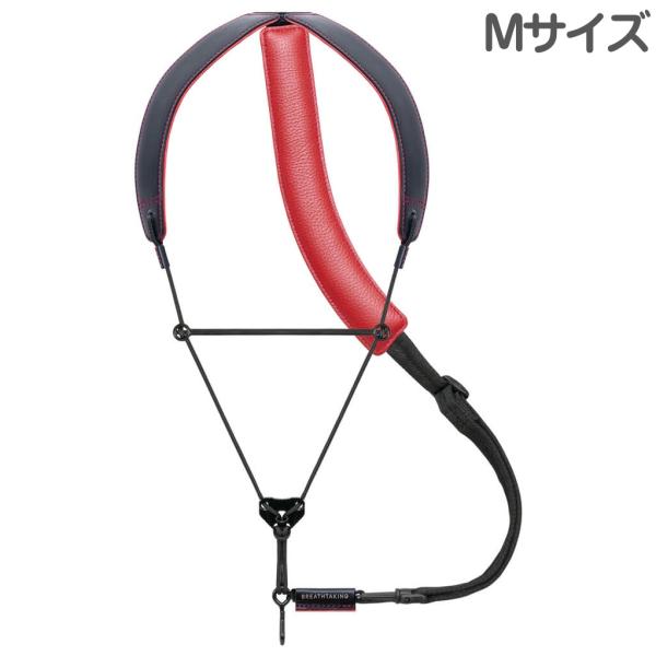 BREATHTAKING ブレステイキング 2026年限定 クロと朱 しゅ BLACK Mサイズ ライザプレミアムII-R サックスストラップ　以下対応不可 北海道 沖縄 離島 代引き