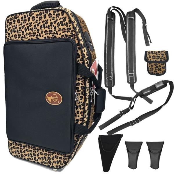 Marcus Bonna マーカスボナ MBSSAS LP ヒョウ柄 アルトサックス ソプラノサックス ダブルケース レオパード ブラック 特注カラー　以下対応不可 北海道 沖縄 離島 代引き