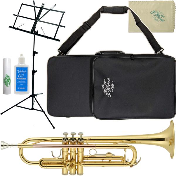J Michael Jマイケル 3年保証 TR-380 トランペット ラッカー 管楽器 B♭ Trumpe セットI　以下対応不可 北海道 沖縄 離島 代引き 同梱