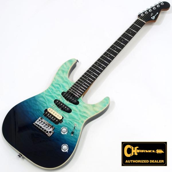 Charvel シャーベル Pro-Mod Plus Dinky DK24 HSS 2PT EB QM / Blue Curaçao 