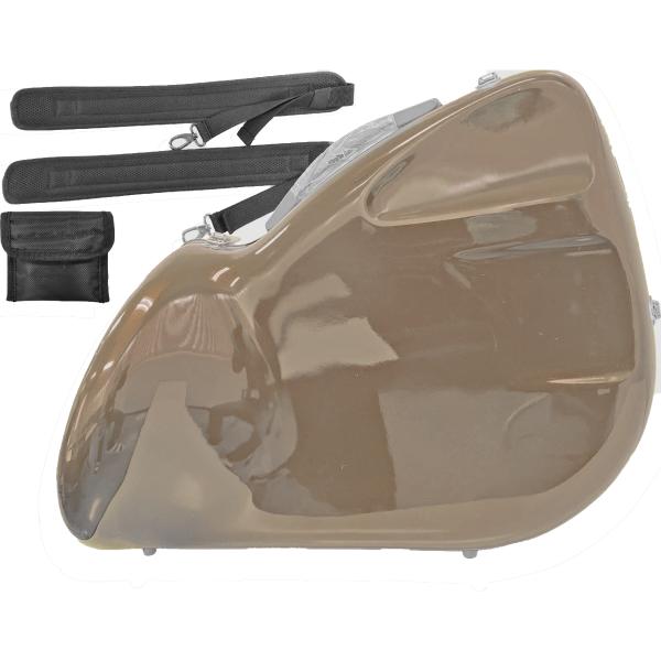 CCシャイニーケース II CC2-HRO-CO ワンピースタイプ ホルン ハードケース カフェオレ ブラウン 一体型 リュック　以下対応不可 北海道 沖縄 離島 代引き