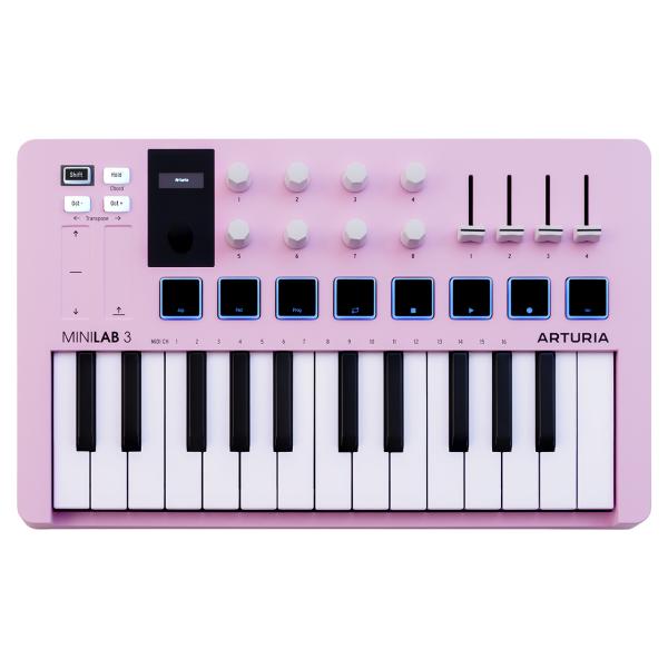 Arturia アートリア MINILAB 3 ROSE QUARTZ MIDI キーボード&パッドコントローラー ローズクォーツ