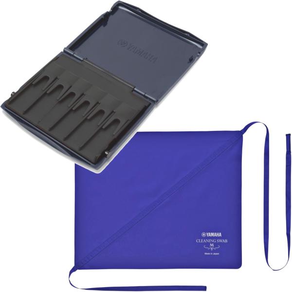 YAMAHA ヤマハ クラリネット リードケース RCCLDB ダークブルー 12枚収納 B♭ プラスチック CLSM3 クリーニングスワブ セットF　以下対応不可 北海道 沖縄 離島 代引き