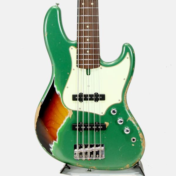 Tsubasa Guitar Workshop The Hopper 5st Alder/R Sherwood Green Metallic/3Tone Sunburst / Multi Layer Heavy Aged