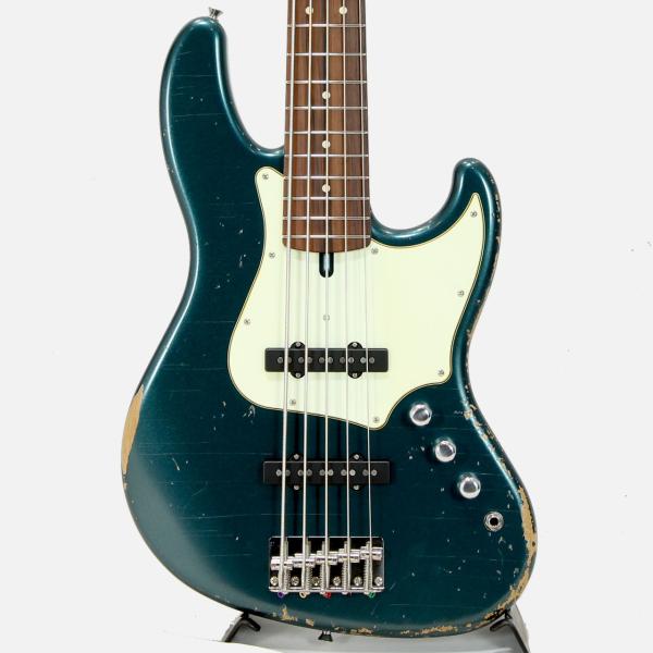 Tsubasa Guitar Workshop The Hopper 5st Alder/R MH Dark Lake Placid Blue Aged  国産 5弦ベース ホッパー オーダースペック