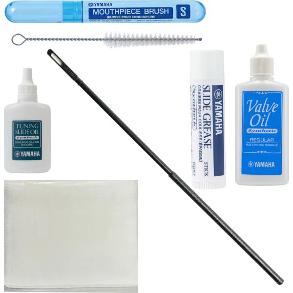 YAMAHA ヤマハ お手入れセット フリューゲルホルン コルネット他 バルブオイル グリス マウスピースブラシ 他 管楽器 セットB　以下対応不可 北海道 沖縄 離島 代引き