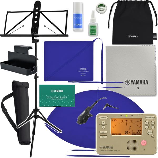 YAMAHA ヤマハ KOSSAX6 サックス お手入れセット 譜面台 MS-260AL TDM-710GLM チューナーメトロノーム マイク セットS　以下は対応不可 北海道 沖縄 離島 代引き