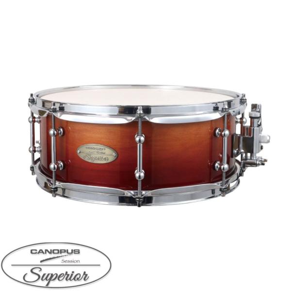 Canopus カノウプス SM-1455 SP-RBF Russet Brown Fade LQ Session Superior Snare Drum