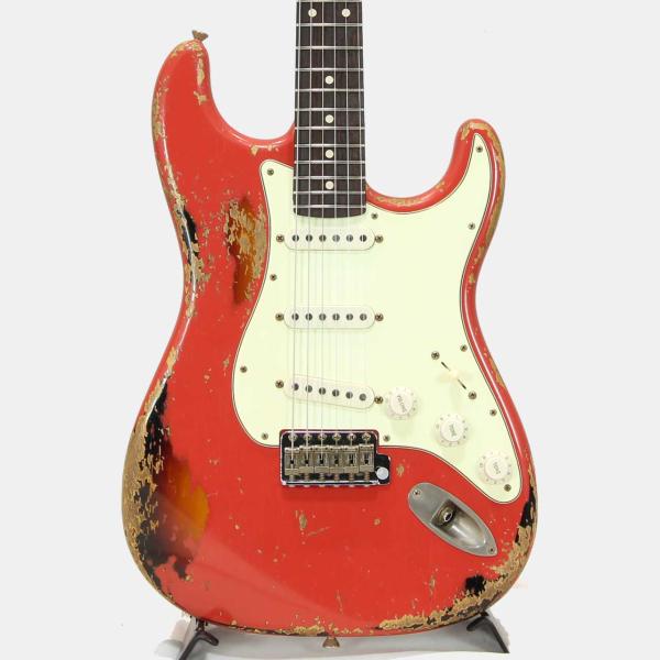 Xotic エキゾチック XSC-1 Fiesta Red Over 3-Tone Burst Heavy Aged オーダー・モデル  Made in USA ギター ヘビー・エイジド