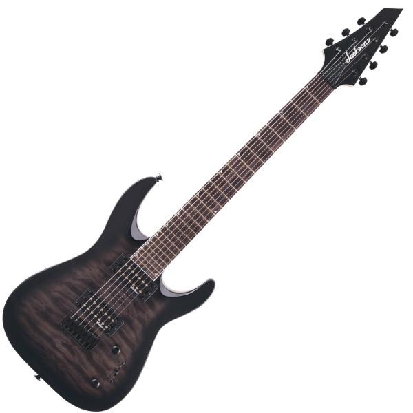 Jackson ジャクソン Dinky Arch Top JS22Q-7 DKA HT Transparent Black Burst ディンキー 7弦ギター JS Series 