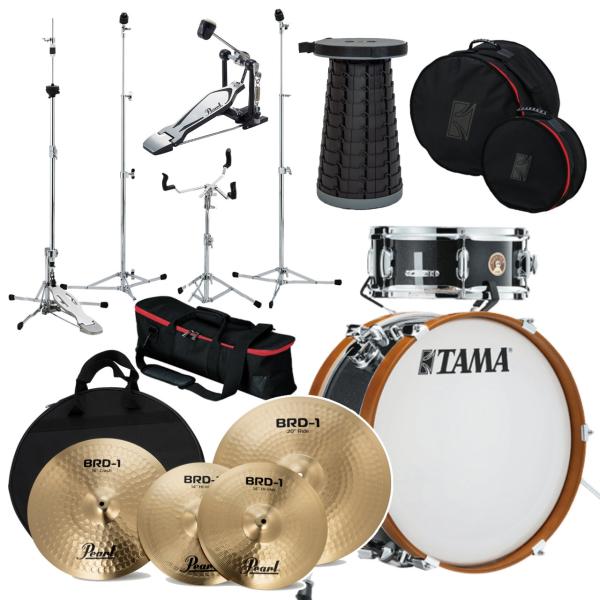 TAMA タマ Club-JAM Mini Kit LJK28S-CCM シンバル スタンド イス ペダル ケース